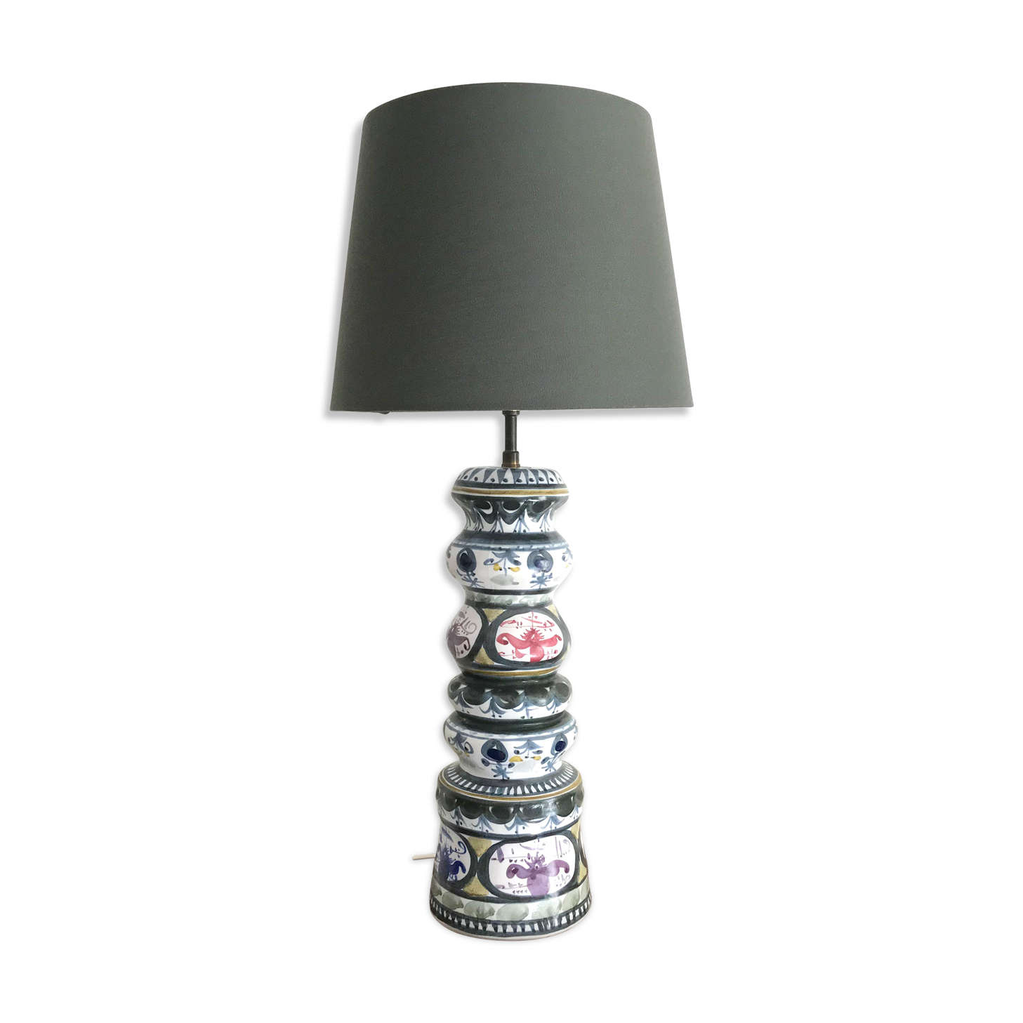 André l'Helguen lamp, Quimpert ceramics, 1950s