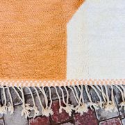Beni Ourain Berber rug woven in Oued Zem, Moroccan, size 150 x 250 cm.