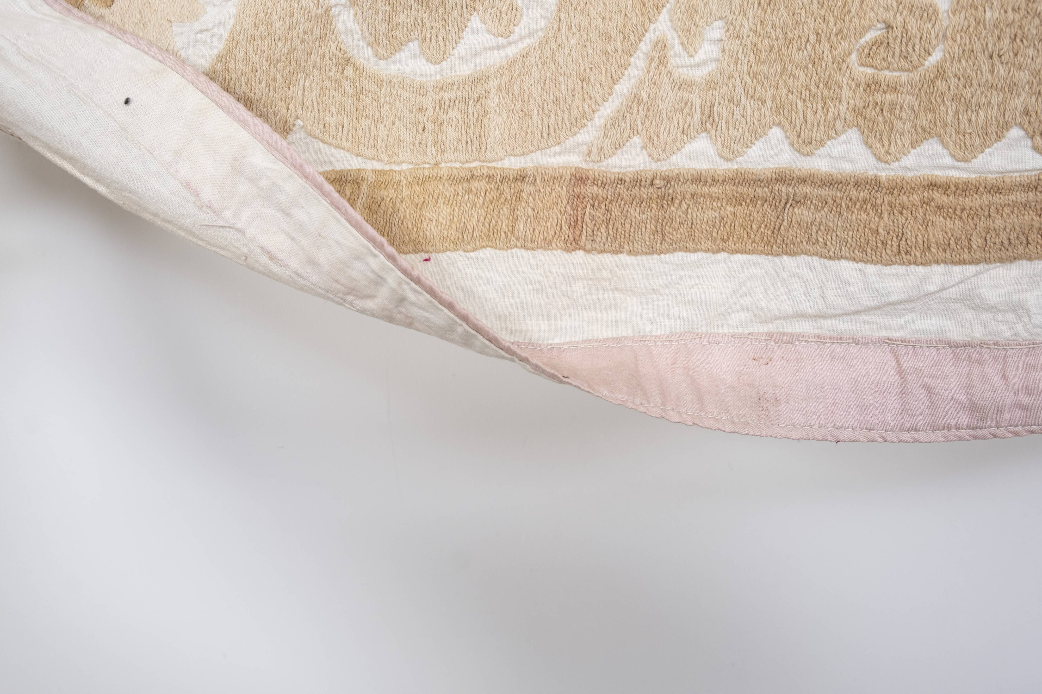 Hand Embroidered Suzani Bedspread 7'9" X 10'10"