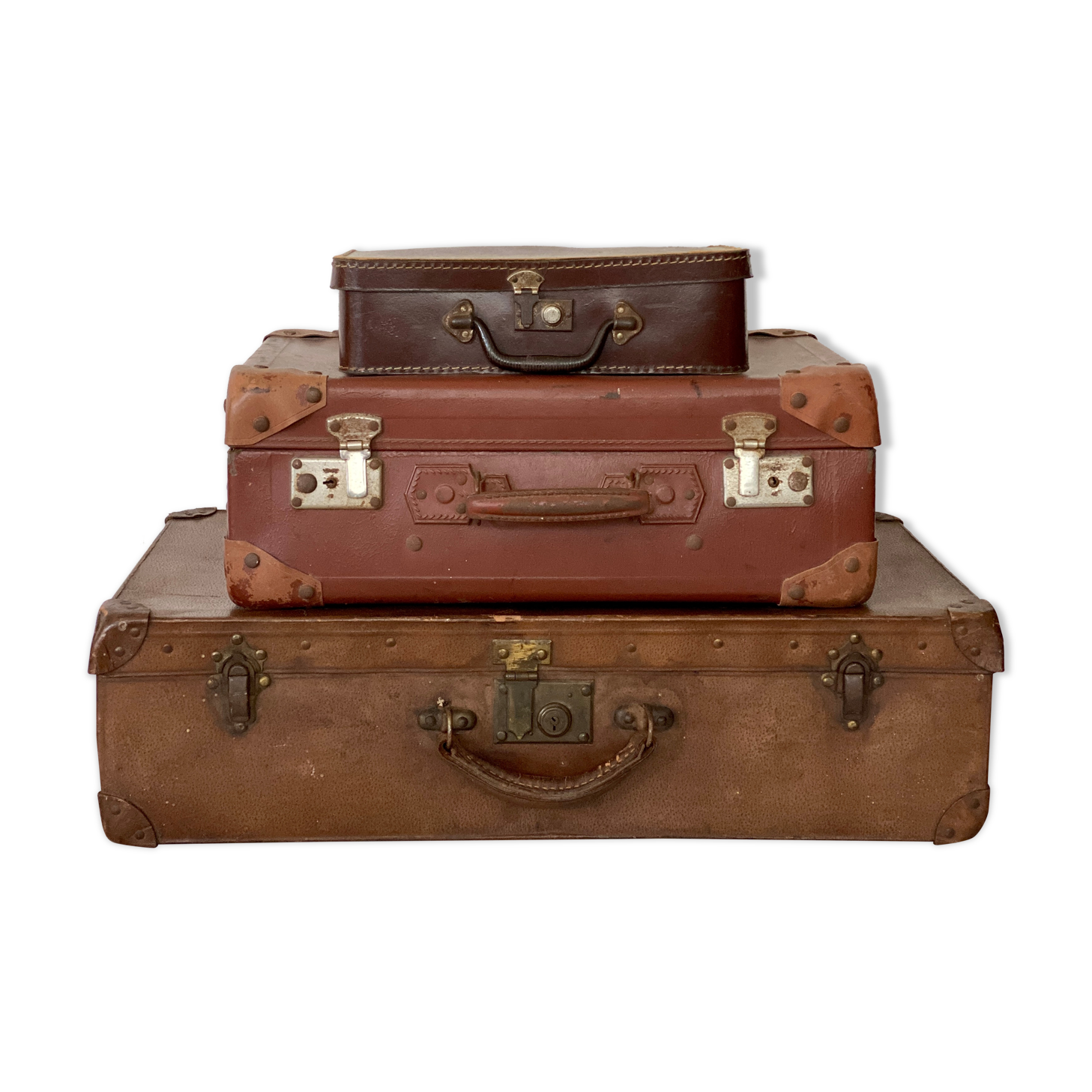Set of 3 vintage suitcases
