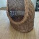 Half-roofed woven rattan niche basket