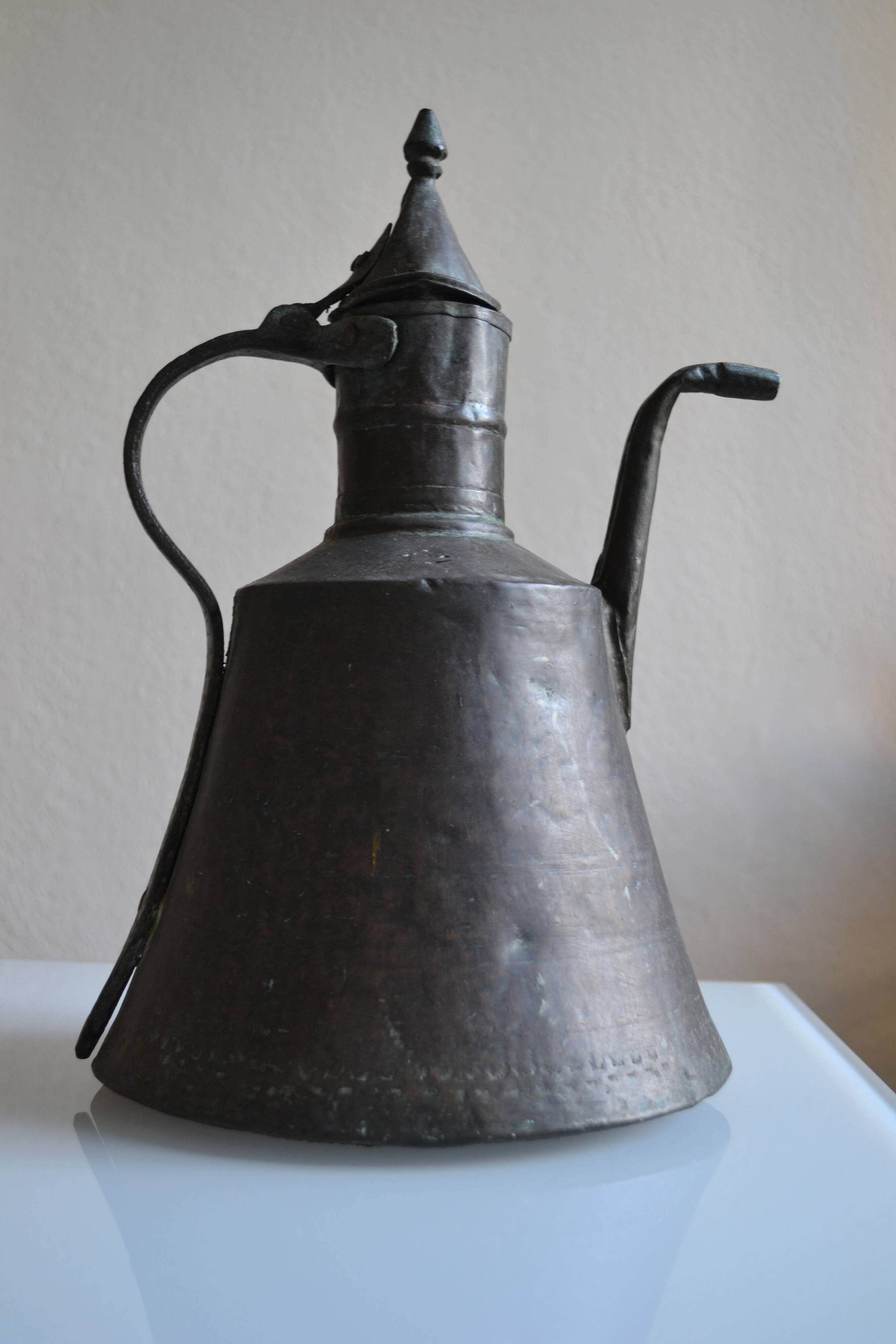 Ottoman copper jug Islamic Art 19th century