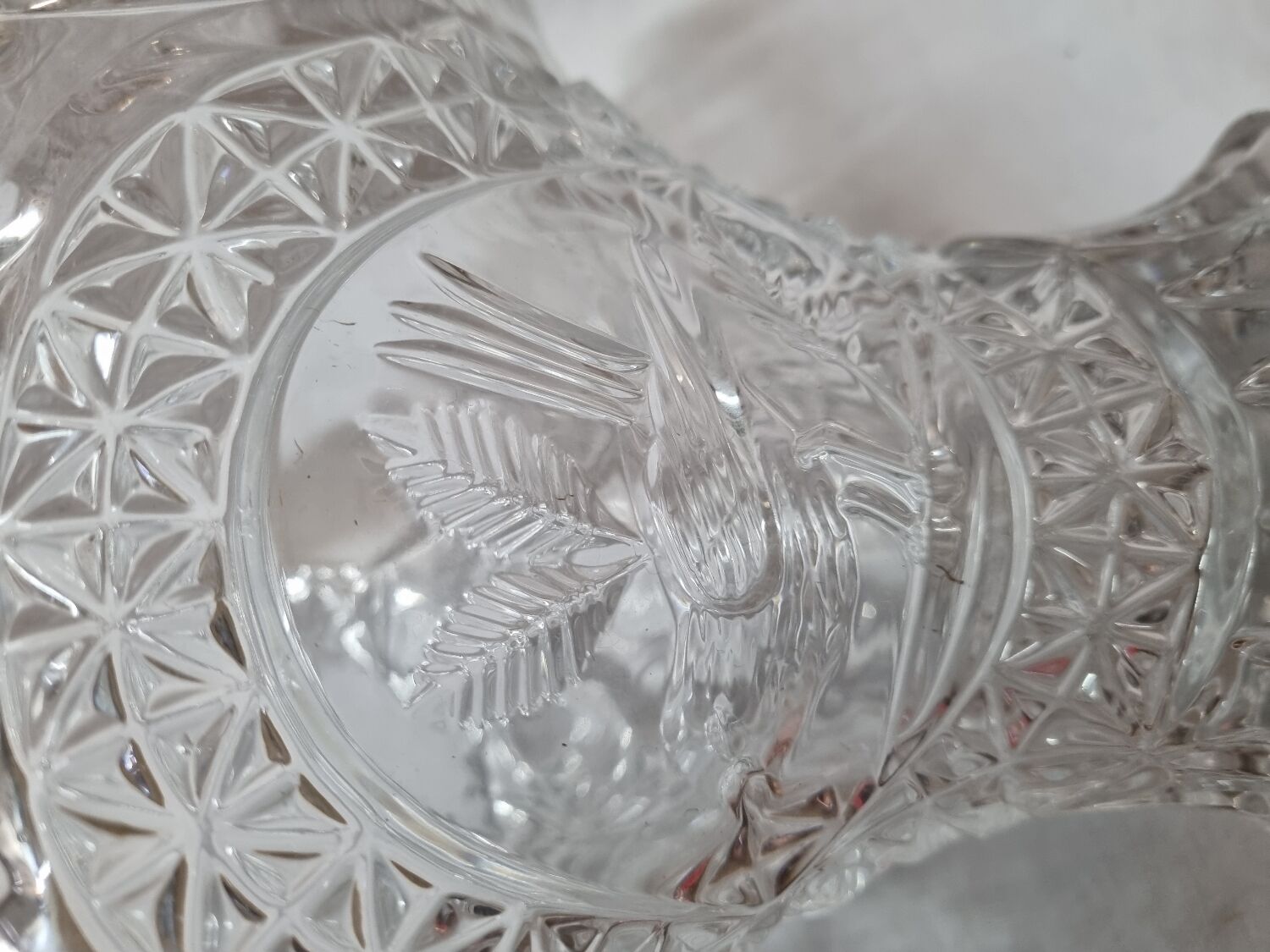 Bohemian crystal fruit basket