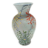 Handcrafted  and Hand-painted Multicolored Ceramic Vase by Fanciullacci, It