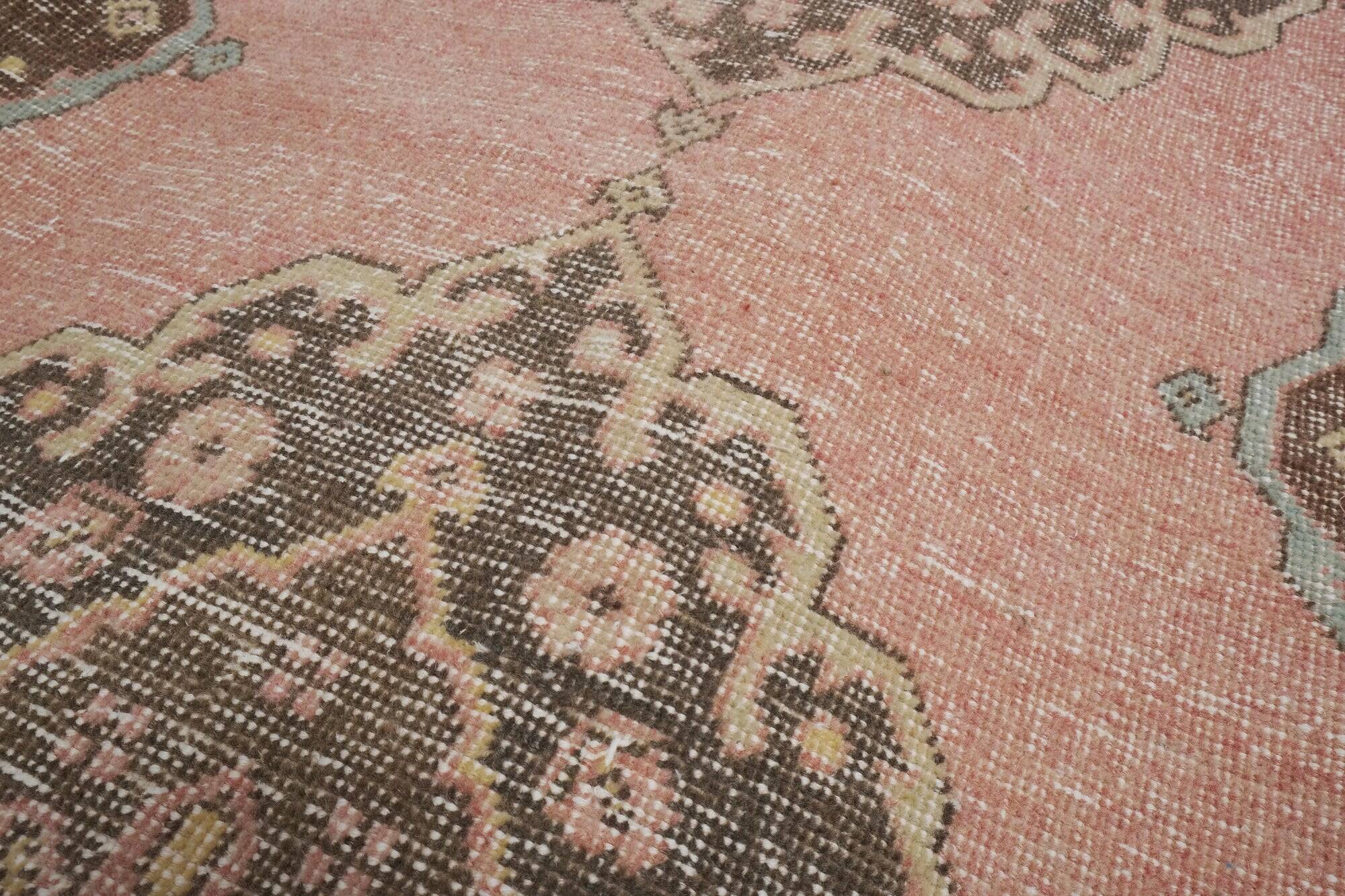 Vintage Turkish hallway rug 85x754 cm