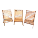 Set of 3 beach chairs