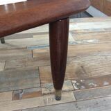 Scandinavian coffee table in teak and white marble