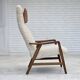 1960s, Danish design by Alf Svensson, genuine sheepskin, reupholstered.
