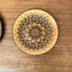 Vintage wooden wall plates, set of 4