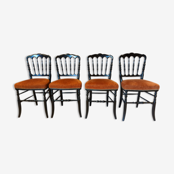 Set of 4 Napoleon III chairs