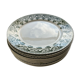 Set of 10 plates Terre de Fer, Model Clover - Badonviller
