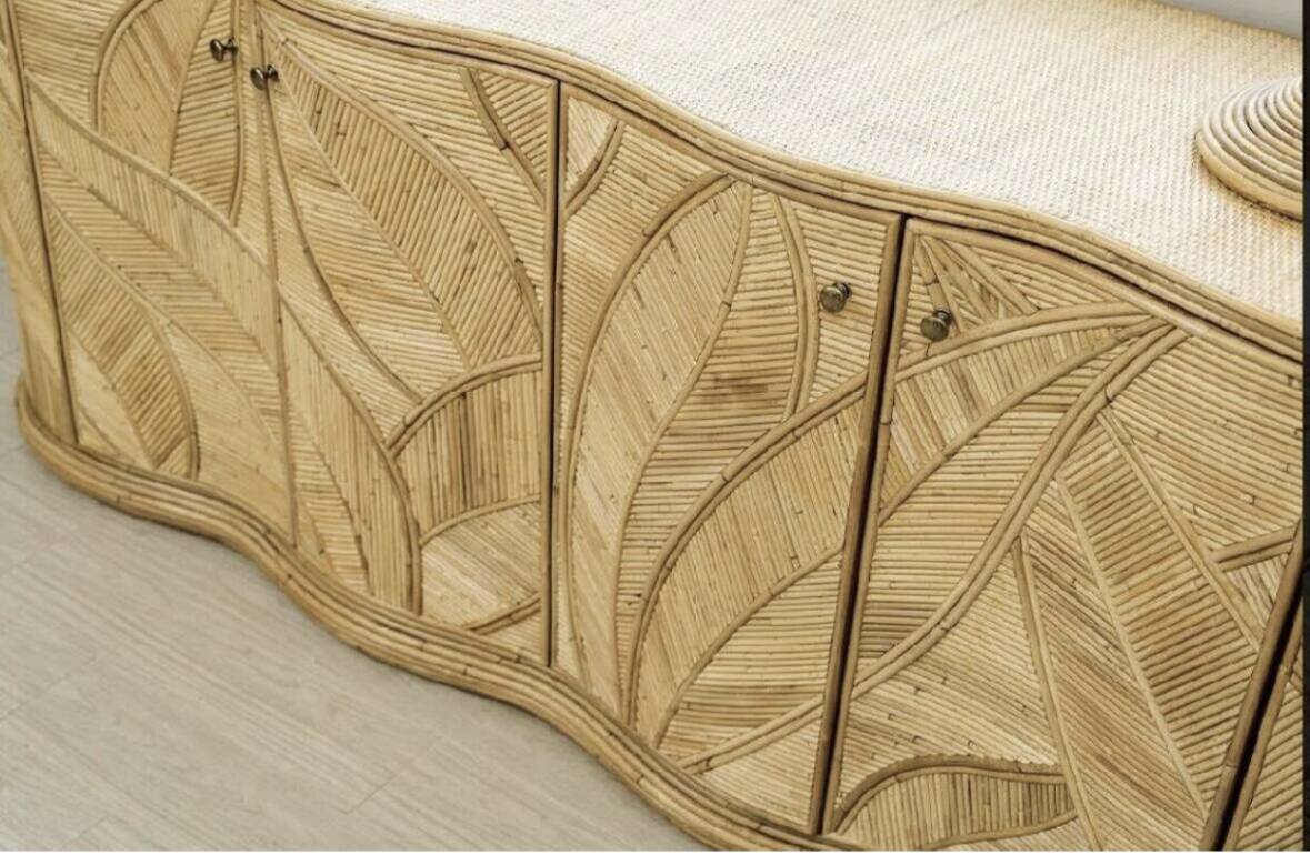 Rattan "leaves" enfilade