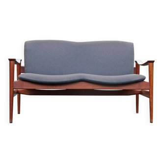 Loveseat 711 sofa by Fredrik Kayser for Vatne Lenestolfabrikk, 1960