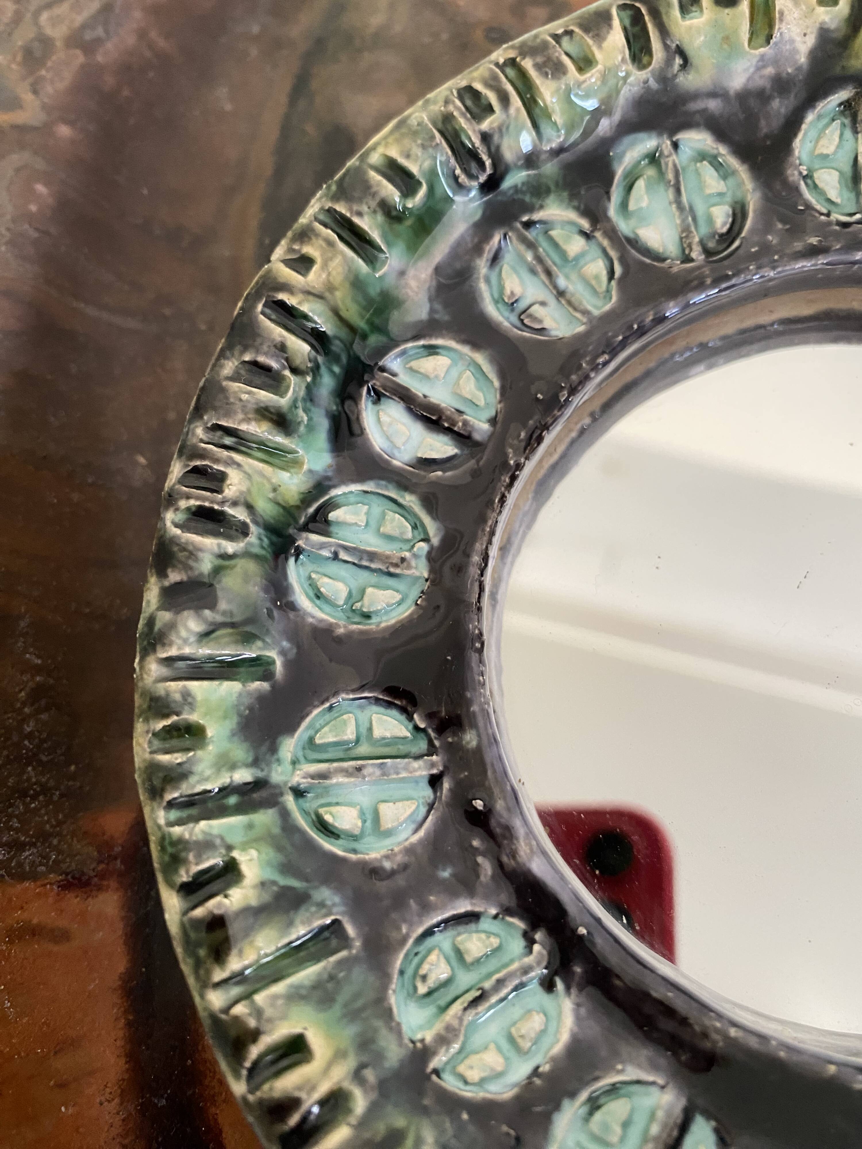 Miroir 14 cm céramique