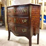Commode en marqueterie de cubes d'époque Napoléon III