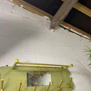Portemanteau mural vintage vert olive avec miroir