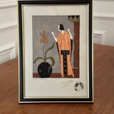 Painting by Paul Allier: A butterfly in my home