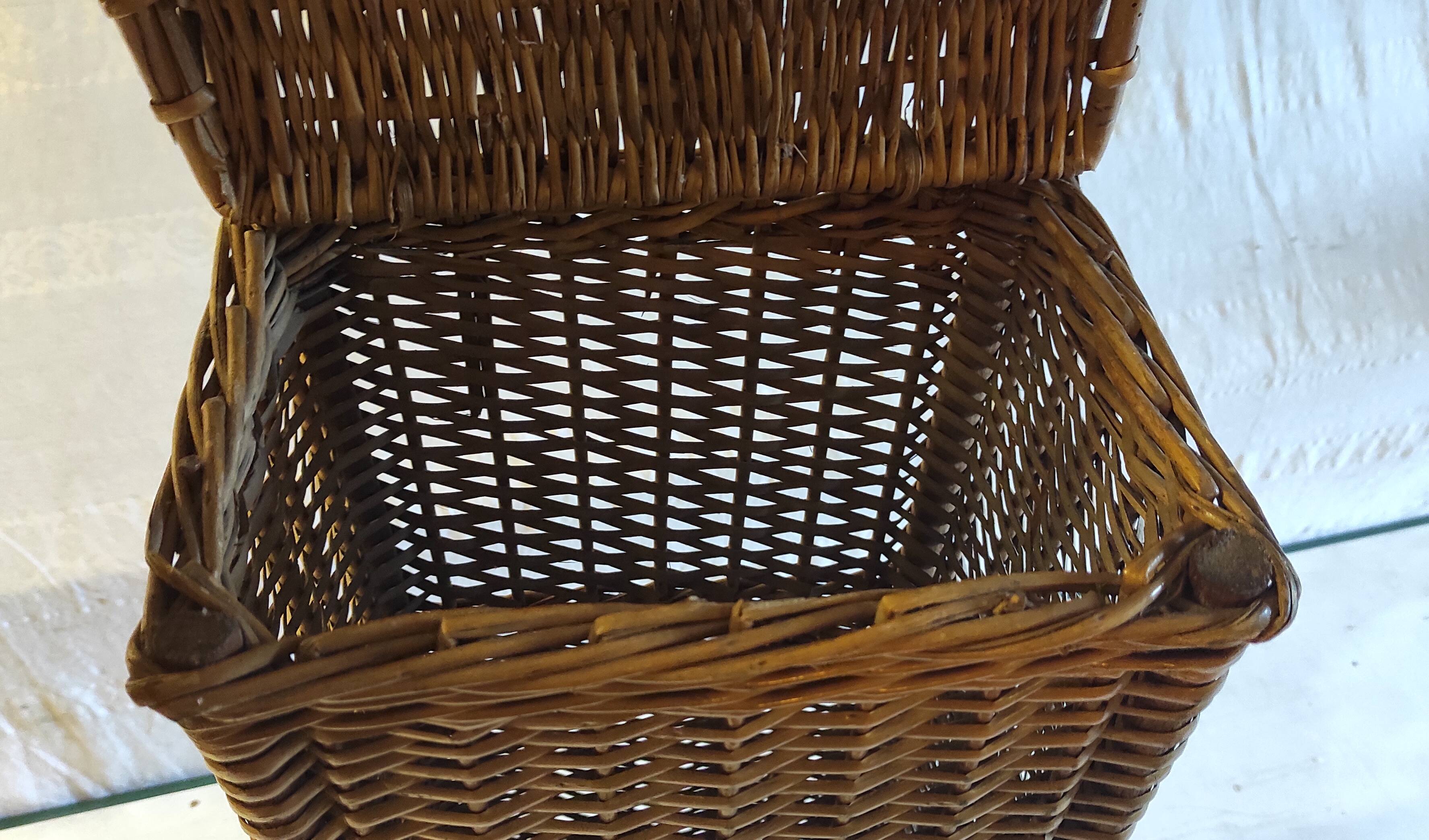 Wicker bread bin - mid-20th century