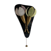 Applique simple en plexiglas et laiton Flower Design du milieu du siècle par Geru, années 1960, Allemagne