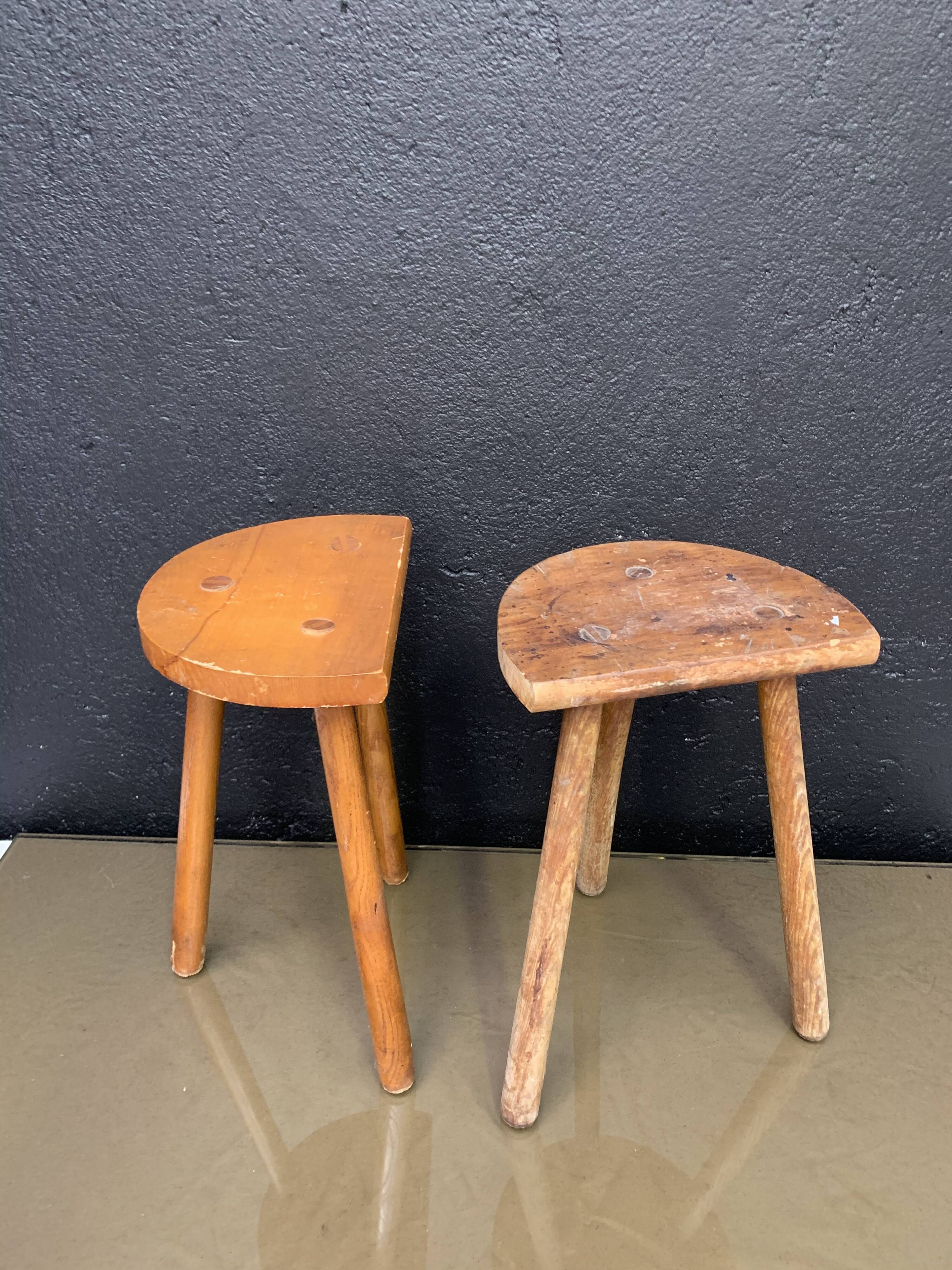 Pair of brutalist stools 1950