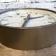 Brown Industrial Wall Clock From Pragotron, 1960s