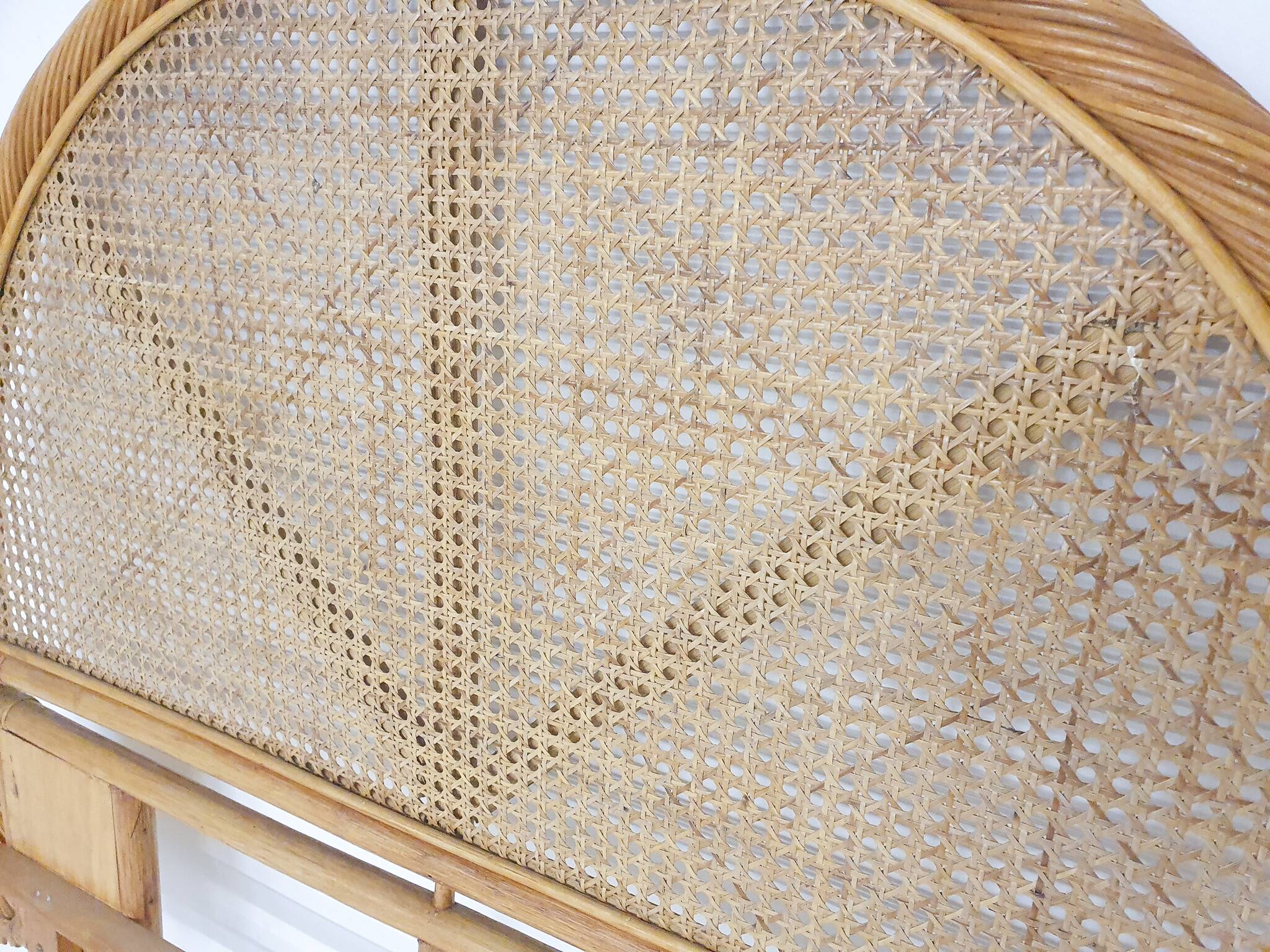 Mid-century rattan head board, 1970's