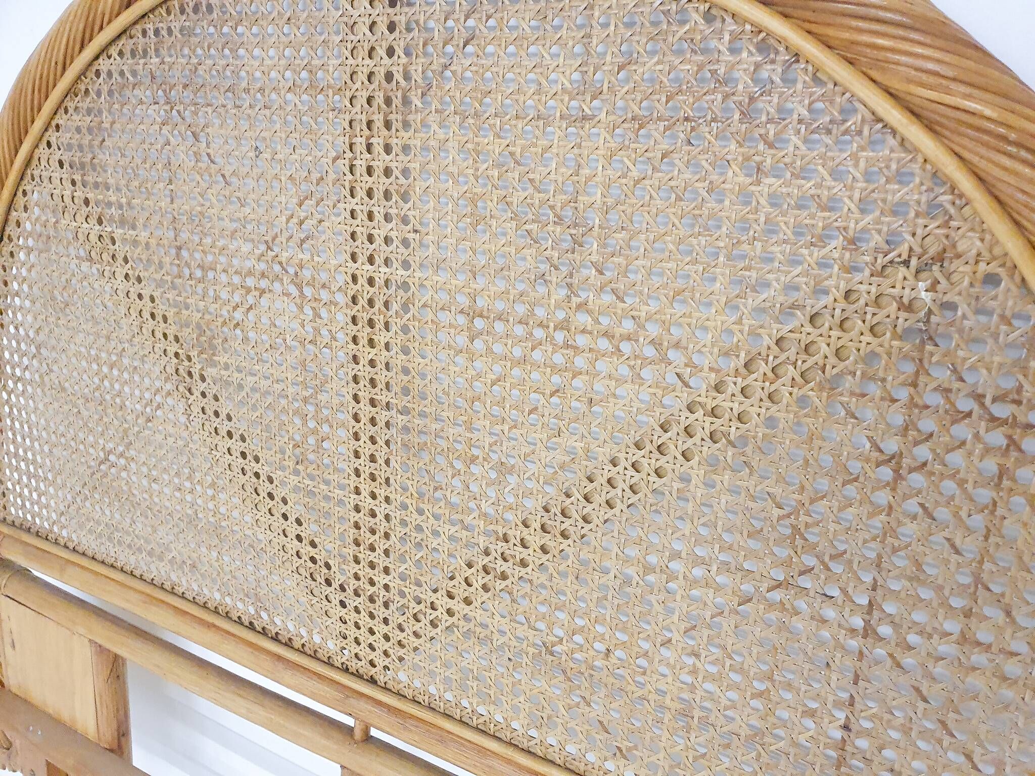Mid-century rattan head board, 1970's