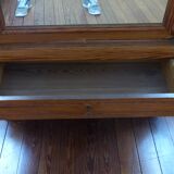 Pitch pine wood mirror bonnetiere