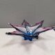 Murano Glass bowl with "leaf" shape in blue/purple/pink/transparent colors