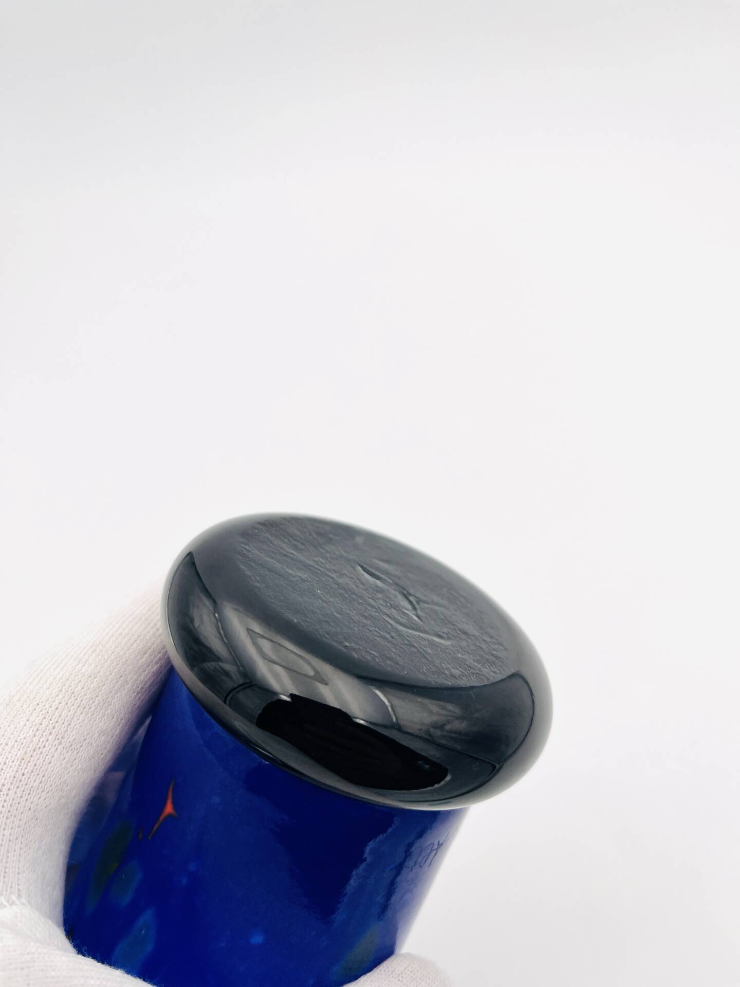 Vase Sculpture Otmar Alt Rosenthal Studio Line Glass Cobalt Signed 16cm