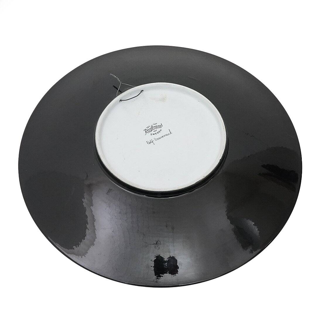 Decorative ceramic plate Atlantis by Rolf Sinnemark for Rörstrand, 1980s.