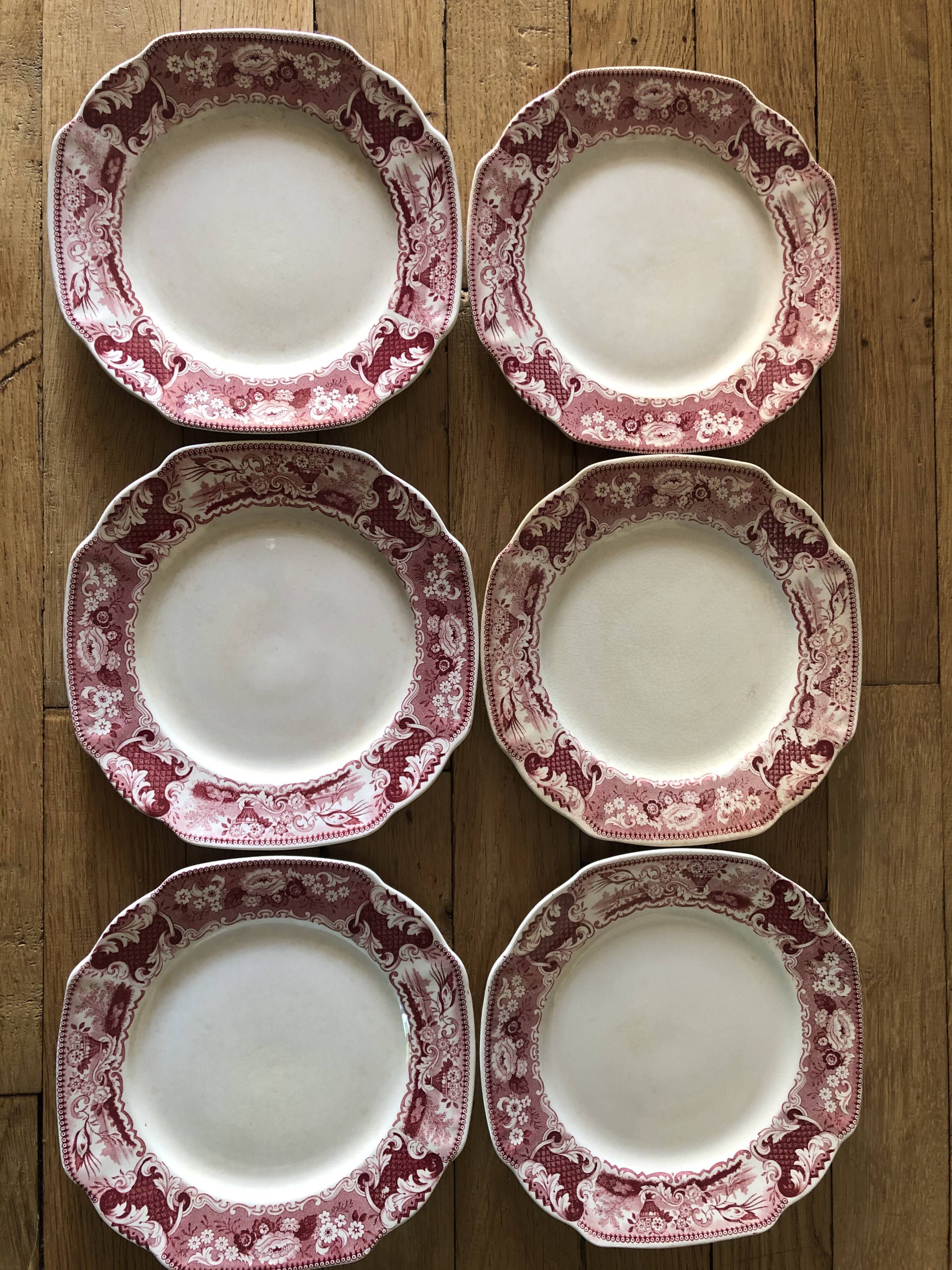 Old victoria dessert plates