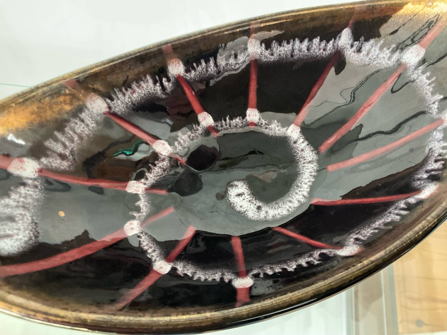 Vintage enamelled ceramic catchall