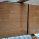 Travailleuse pieds compas bois et formica design années 50 - 60