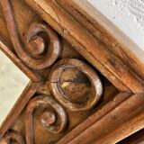 Set of 2 identical vintage wooden mirrors in Ib style