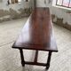 Table XXL noyer massif foncé 3m