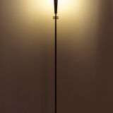 Lampadaire Quasar, Maison Charles en métal doré et irisé XXe siècle