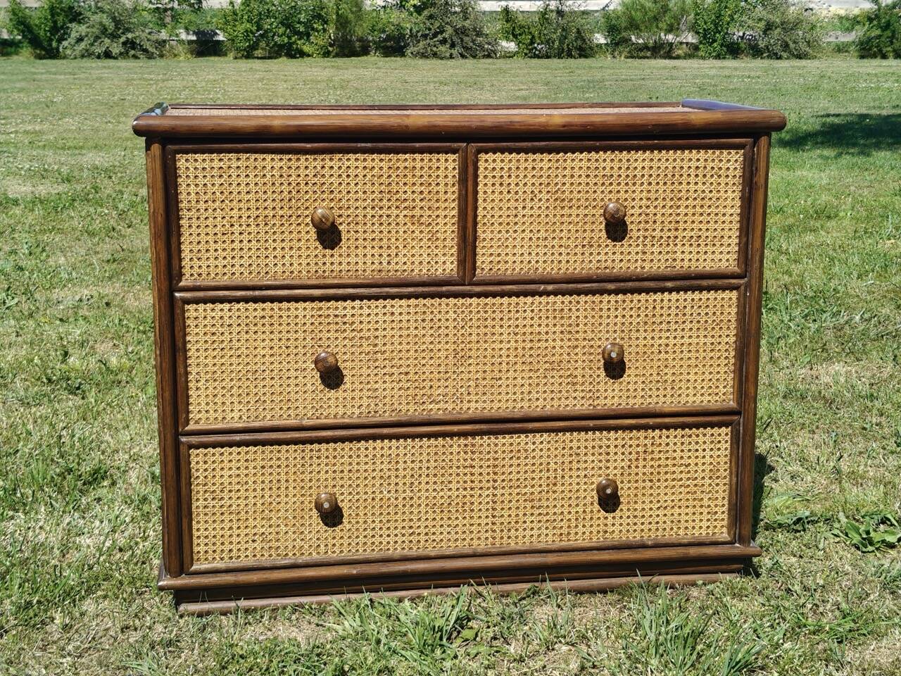 Commode en Rotin