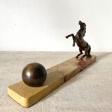 Marble bookend, horse décor