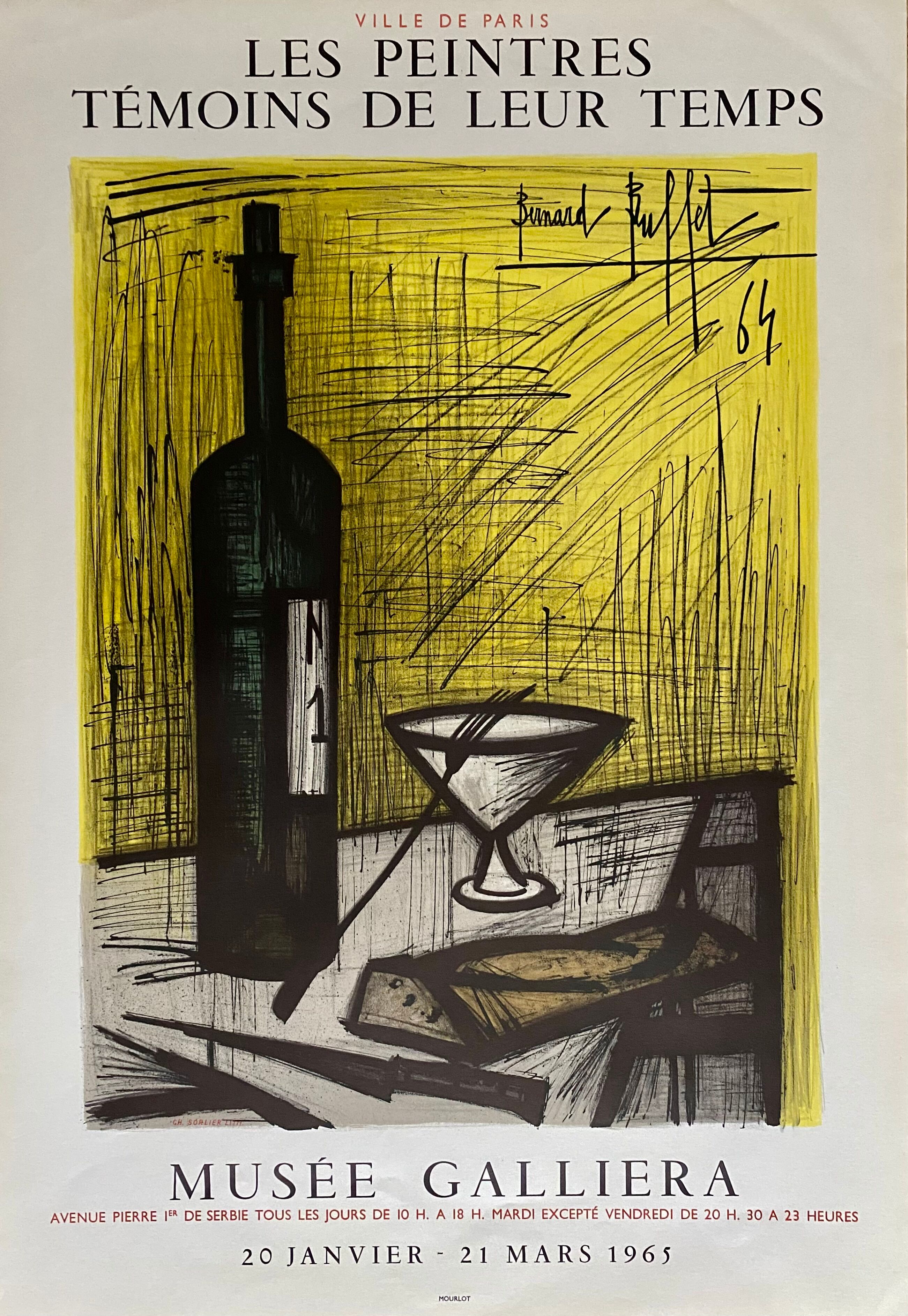 Affiche musée Galiera, les peintres témoins de leur temps, Bernard Buffet, 1964