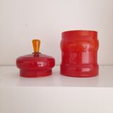 Italian candy box in red opaline
