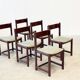 Set of six Italian dining chairs