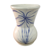 Blue decoration ivory vase signed