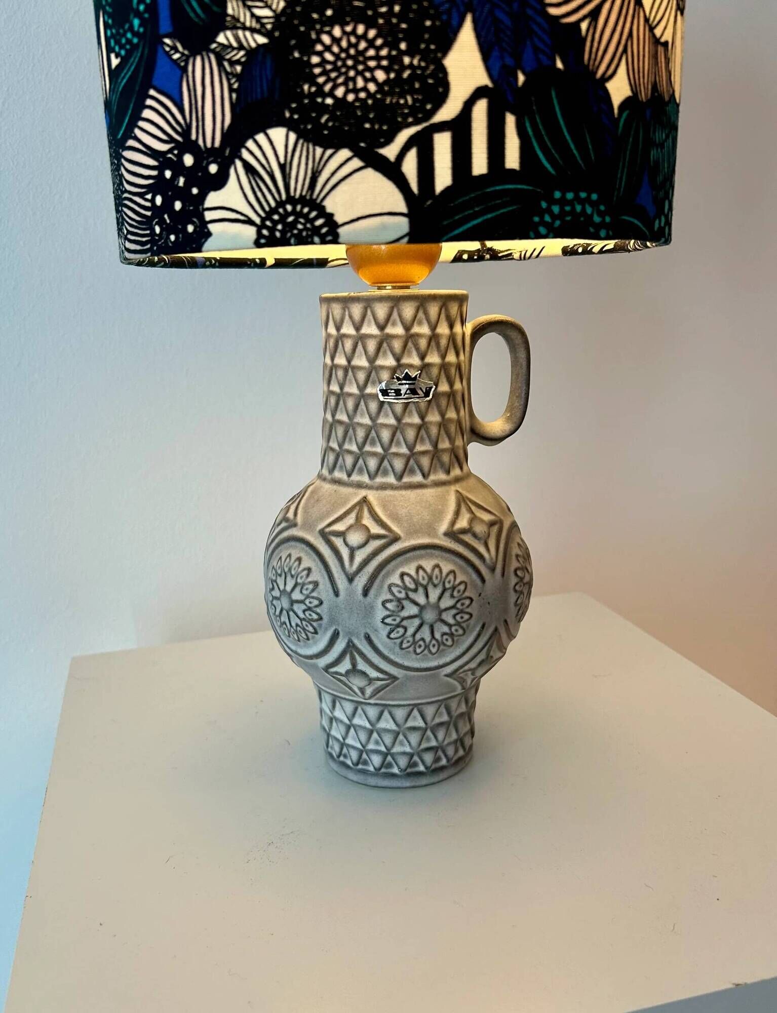 Petite lampe sans fil upcyclée à partir d'un vase vintage Bodo Mans