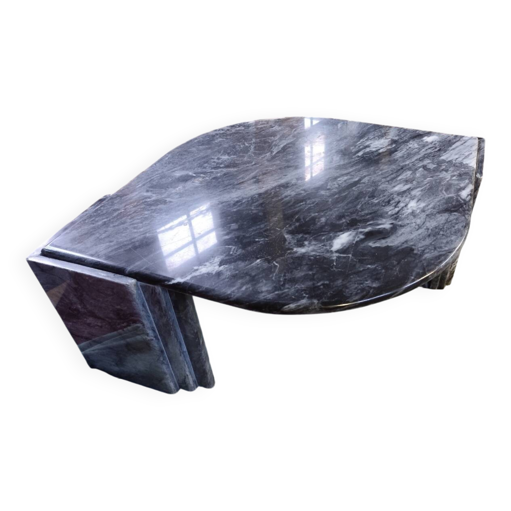 Black marble coffee table, Roche Bobois
