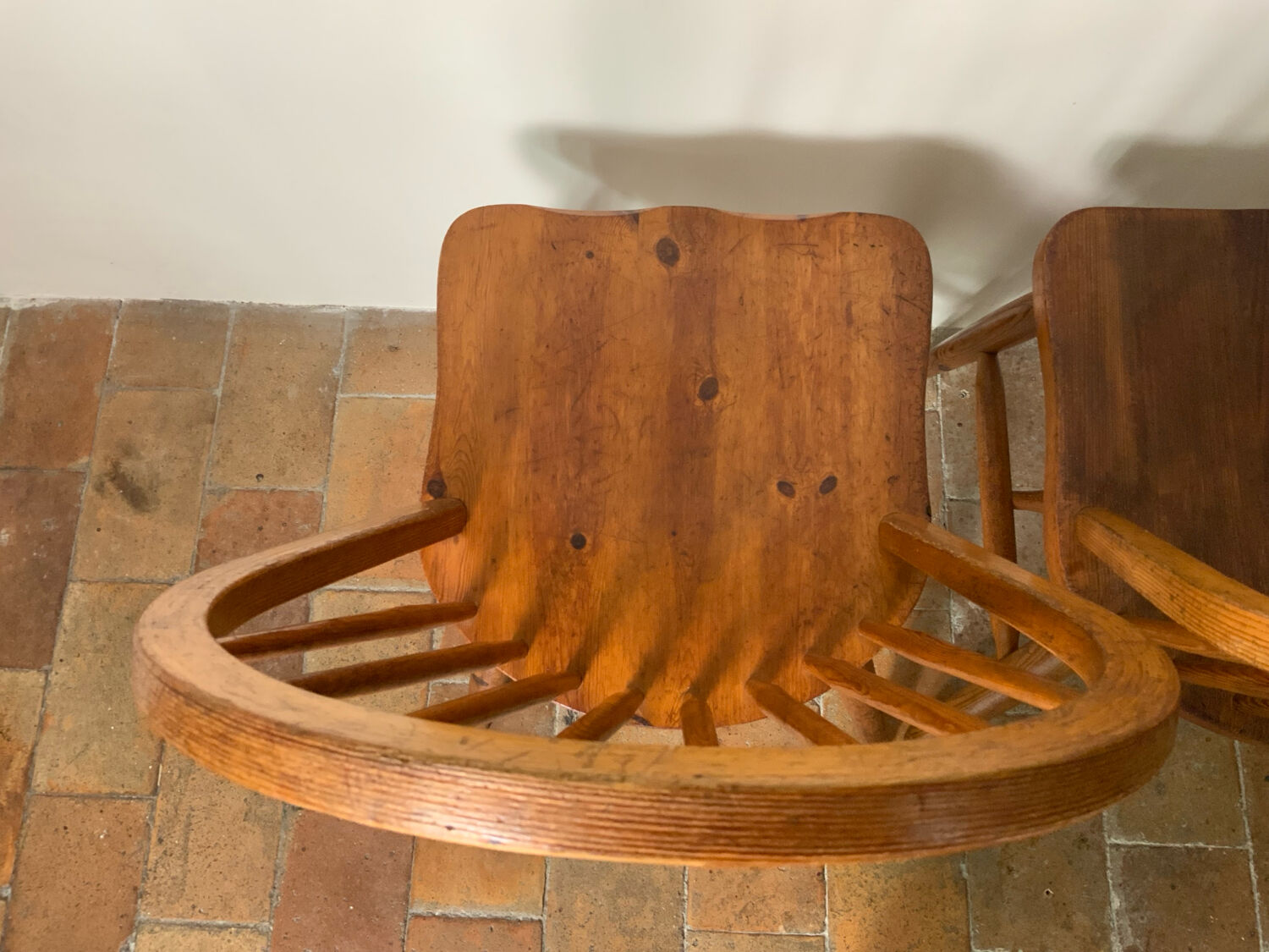 Paire de chaises anglaises en pin