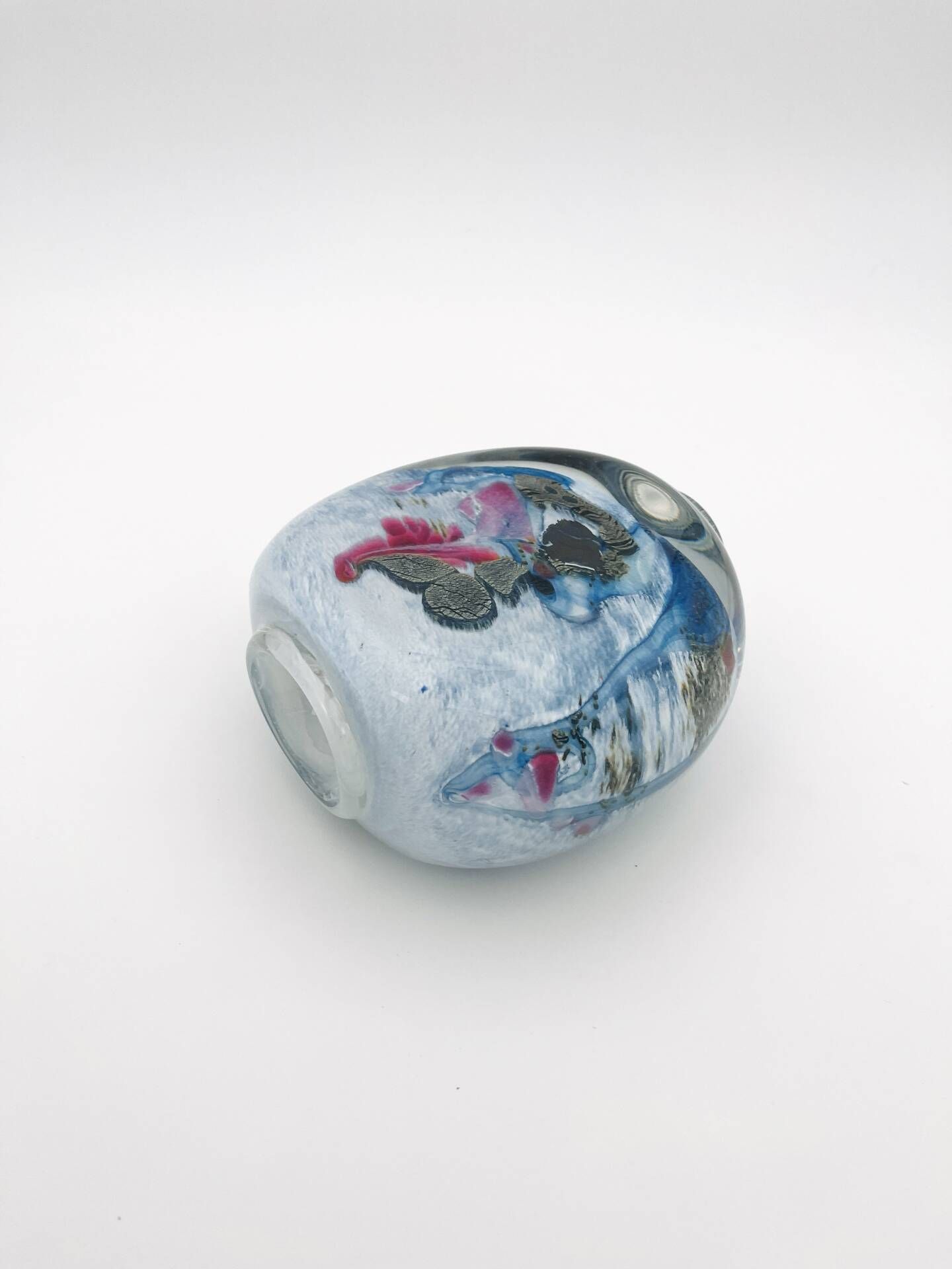 Vase Robert Pierini Studio Glass 1987 - 2.7kg - Signed - Drouot