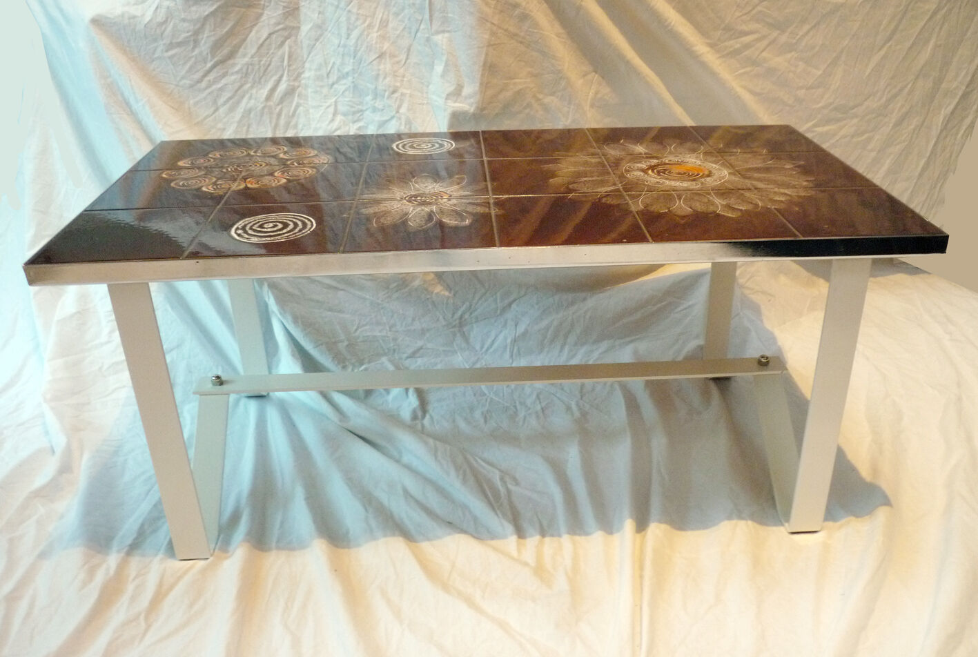 Brown ceramic living room table