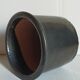Vintage black glazed earthenware pot