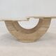 Table basse italienne en travertin, années 1980